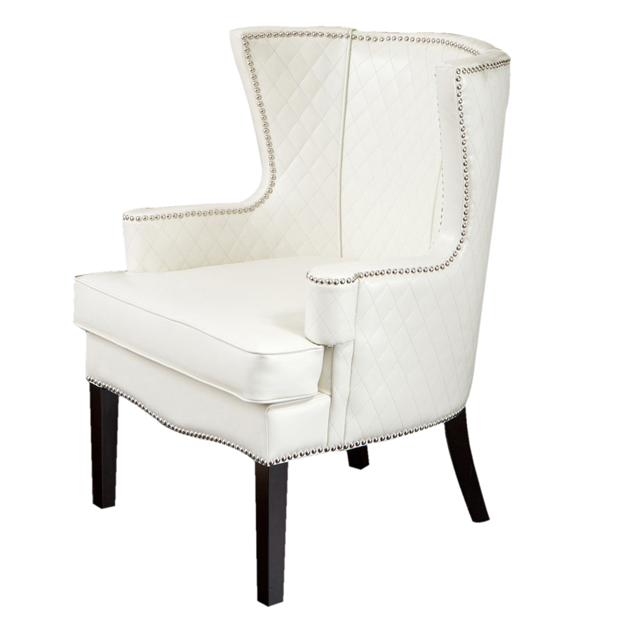 white accent chair