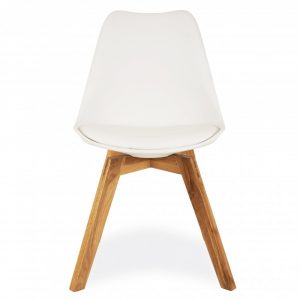 white chair with wooden legs