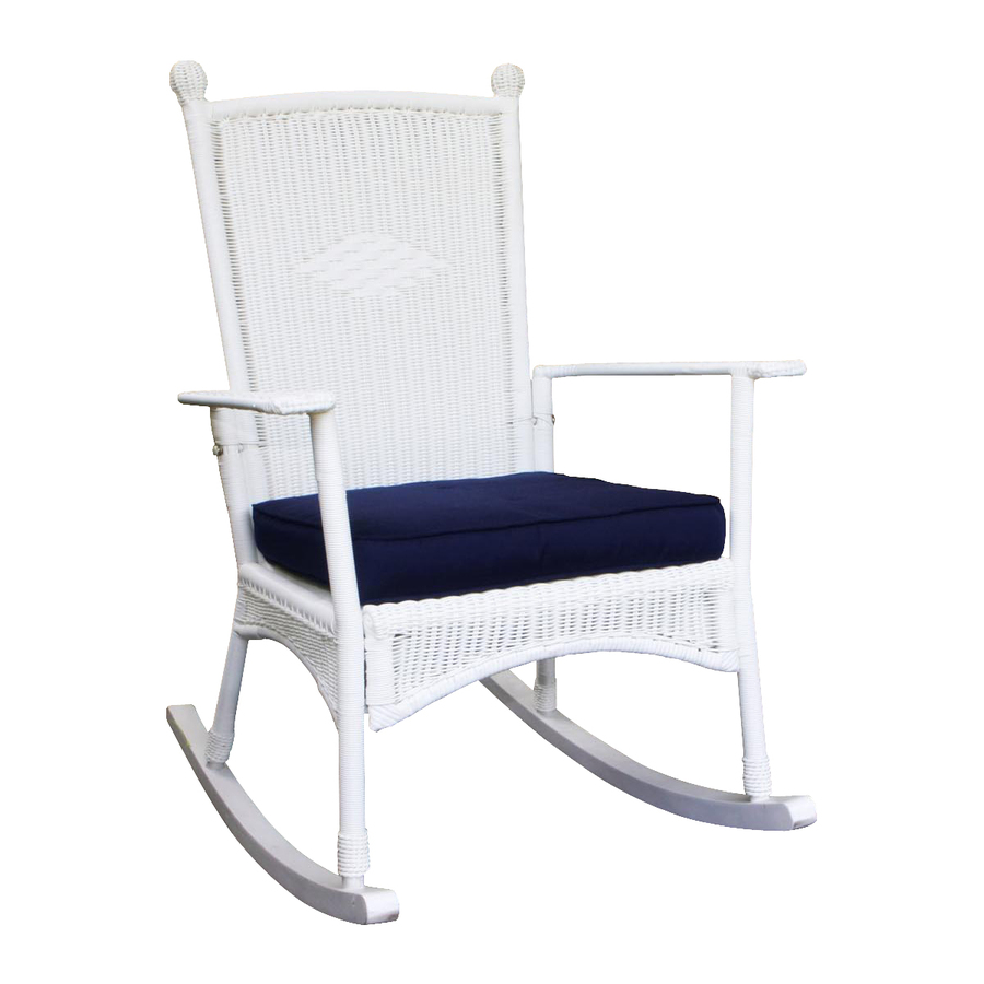 white wicker rocking chair