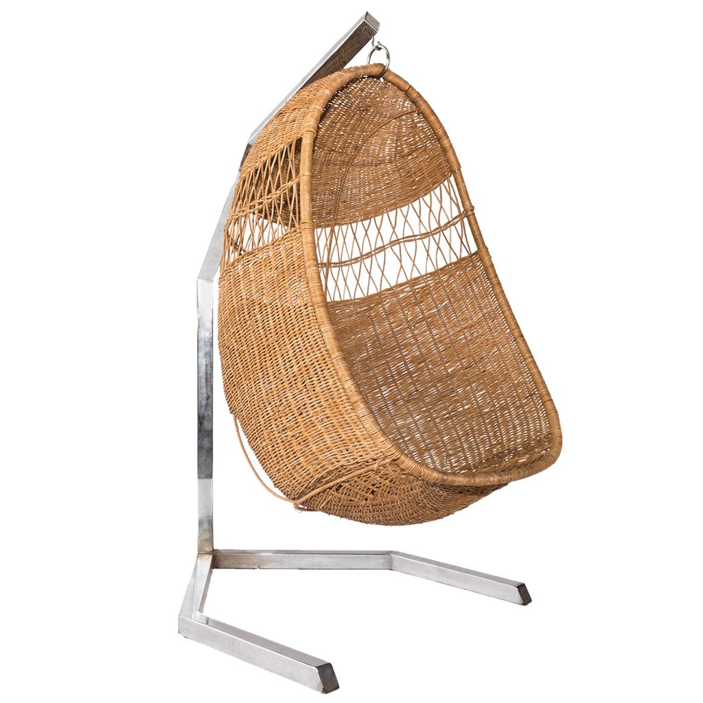 wicker swing chair