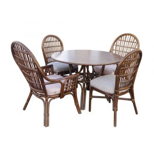 wicker table and chair abybamboodiningset