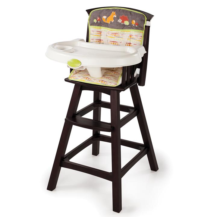 wood high chair for baby