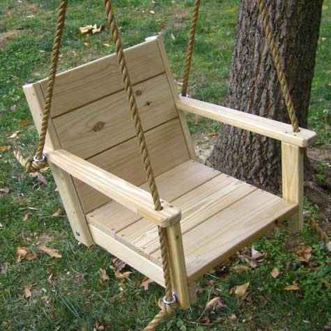 wooden swing chair